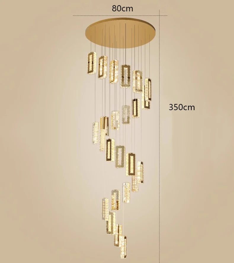 Lustre SavenTork Design Encantador Lustres Artificio Lar 24 Leds 350CM 