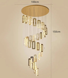 Lustre SavenTork Design Encantador Lustres Artificio Lar 32 Leds 150CM 