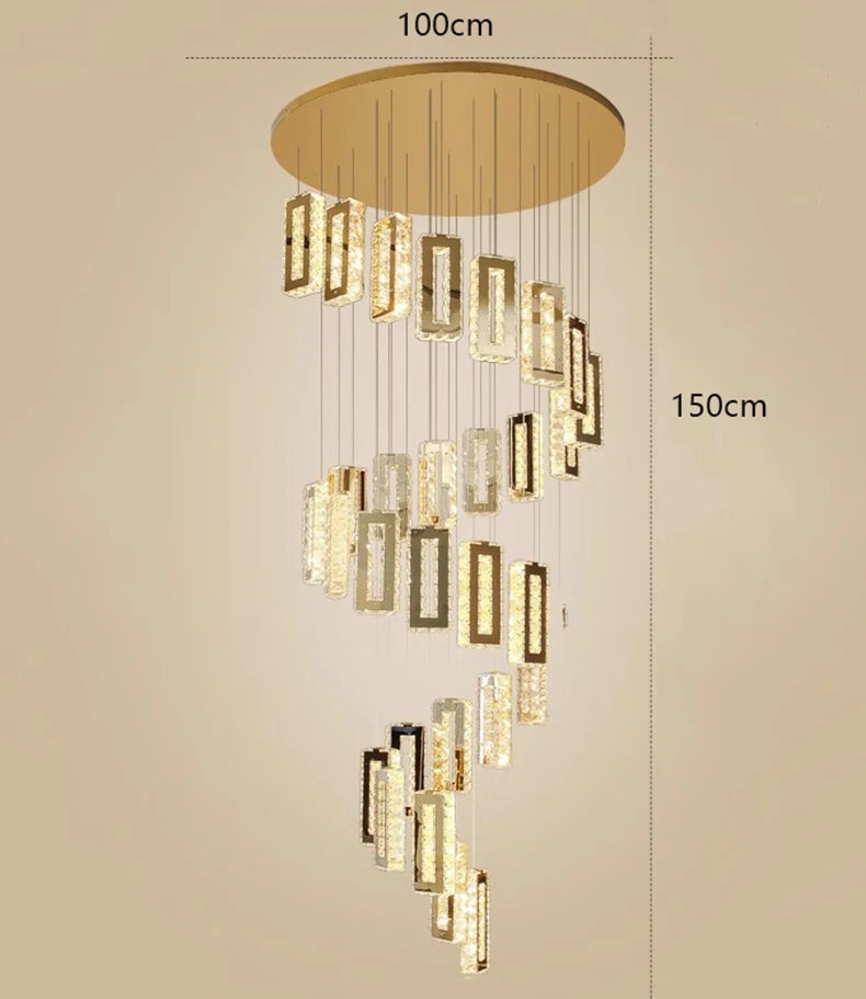 Lustre SavenTork Design Encantador Lustres Artificio Lar 32 Leds 150CM 