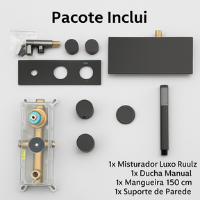 Misturador de Parede Com Ducha Para Banheira Ruulz Misturador de Parede Com Ducha Para Banheira Ruulz Artificio Lar 