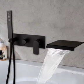 Misturador de Parede Com Ducha Para Banheira Ruulz Misturador de Parede Com Ducha Para Banheira Ruulz Artificio Lar Preto 