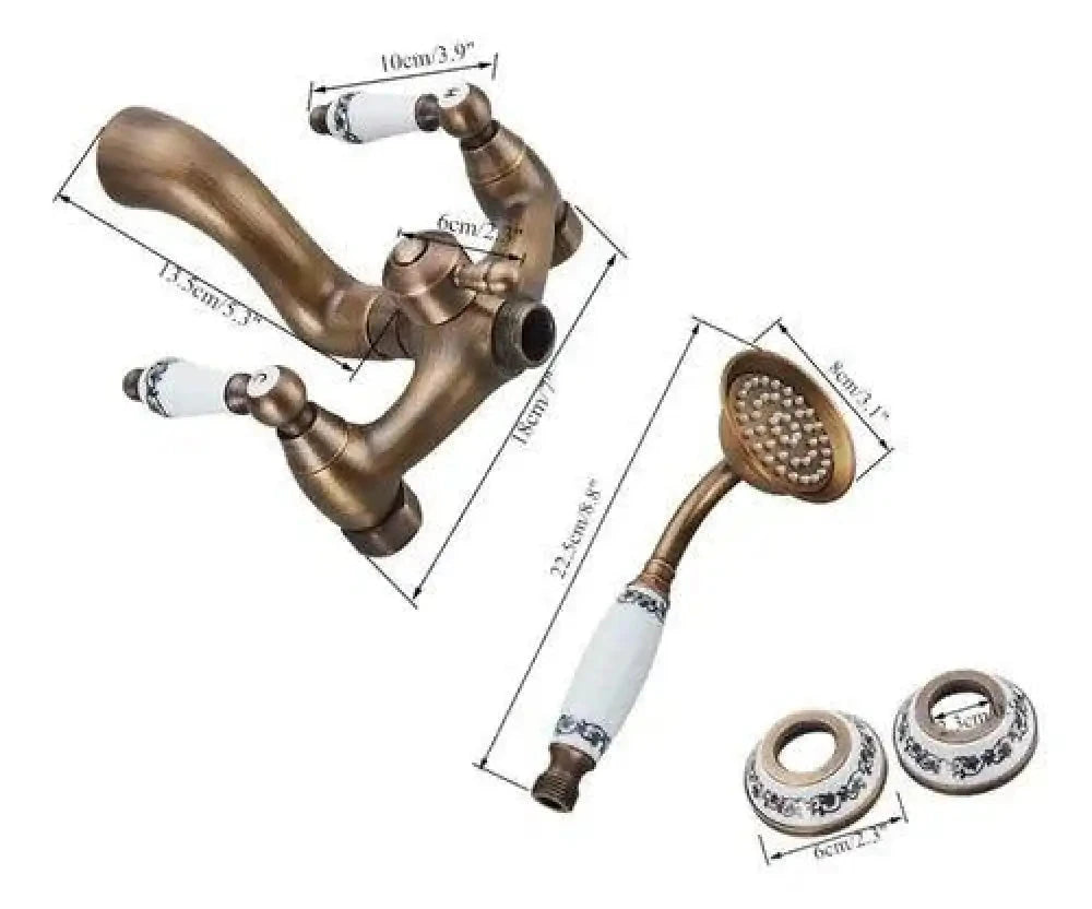 Misturador De Parede Para Banheira Duplocomando Inglês Brazina misturador de parede banheira duplo comando Artificio Lar 