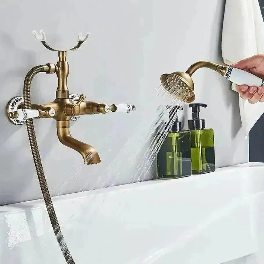 Misturador De Parede Para Banheira Duplocomando Inglês Brazina misturador de parede banheira duplo comando Artificio Lar 