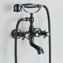 Misturador De Parede Para Banheira Duplocomando Inglês Brazina misturador de parede banheira duplo comando Artificio Lar Preto Fosco Entrega De 7 Á 12 Dias 