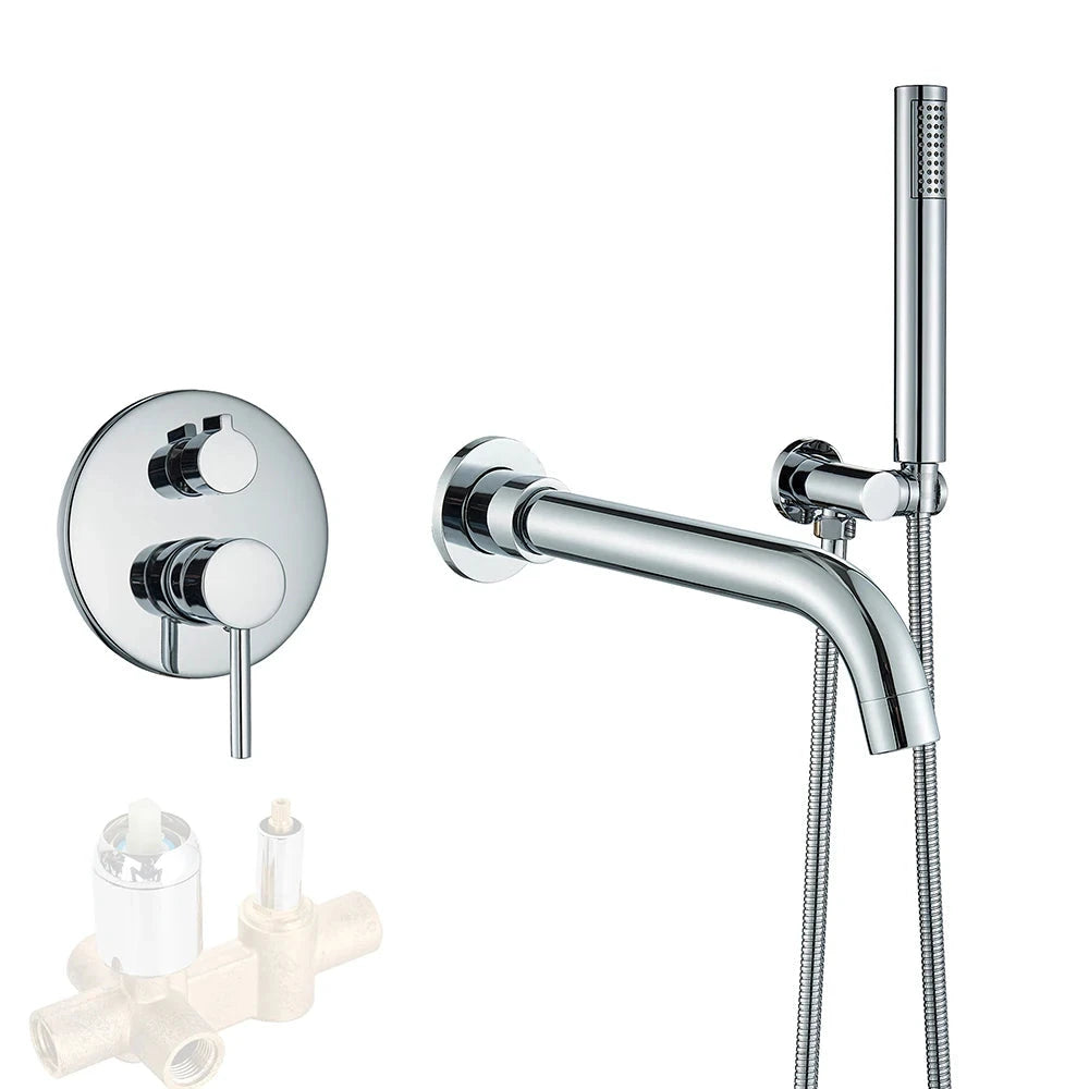 Misturador de Parede Quizz Para Banheira Premium Misturador de Parede Quizz Para Banheira Premium Artificio Lar Cromado 