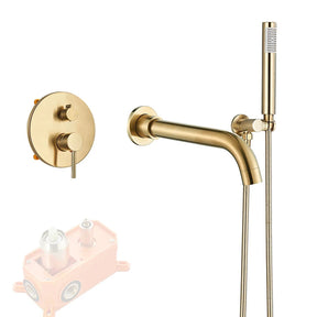 Misturador de Parede Quizz Para Banheira Premium Misturador de Parede Quizz Para Banheira Premium Artificio Lar Dourado Escovado 