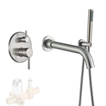 Misturador de Parede Quizz Para Banheira Premium Misturador de Parede Quizz Para Banheira Premium Artificio Lar Nikel Escovado 