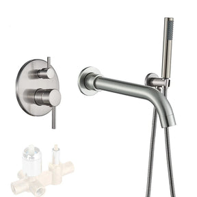 Misturador de Parede Quizz Para Banheira Premium Misturador de Parede Quizz Para Banheira Premium Artificio Lar Nikel Escovado 