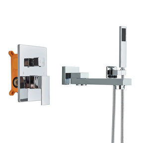 Misturador Parede Para Banheira Aquash Misturador Parede Para Banheira Aquash Artificio Lar Cromado 