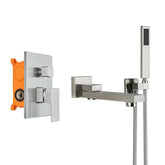 Misturador Parede Para Banheira Aquash Misturador Parede Para Banheira Aquash Artificio Lar Nikel 