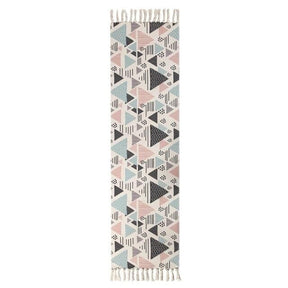 Tapetes Boho Chic Sala - T1 Artificio Lar 60x130cm triangulos 4 