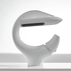 TOLM Basin faucet brass waterfall bathroom basin hot and cold mixer faucet single handle crane chrome mixer faucet Artificio Lar 