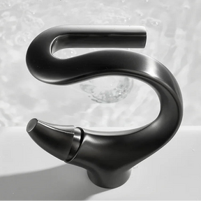 TOLM Basin faucet brass waterfall bathroom basin hot and cold mixer faucet single handle crane chrome mixer faucet Artificio Lar 