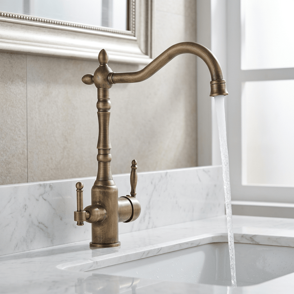 Torneira AquaPure 3 em 1 Kitchen Hutches Artificio Lar Bronze Antigo 