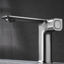 Torneira Banheiro Bica Alta Gladiator Alto Padrão Torneira Banheiro Bica Alta Gladiator Alto Padrão Artificio Lar Cinza Fosco Baixa 