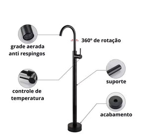 Torneira Banheiro de Piso Tall Torneira Banheiro de Piso Tall Artificio Lar 