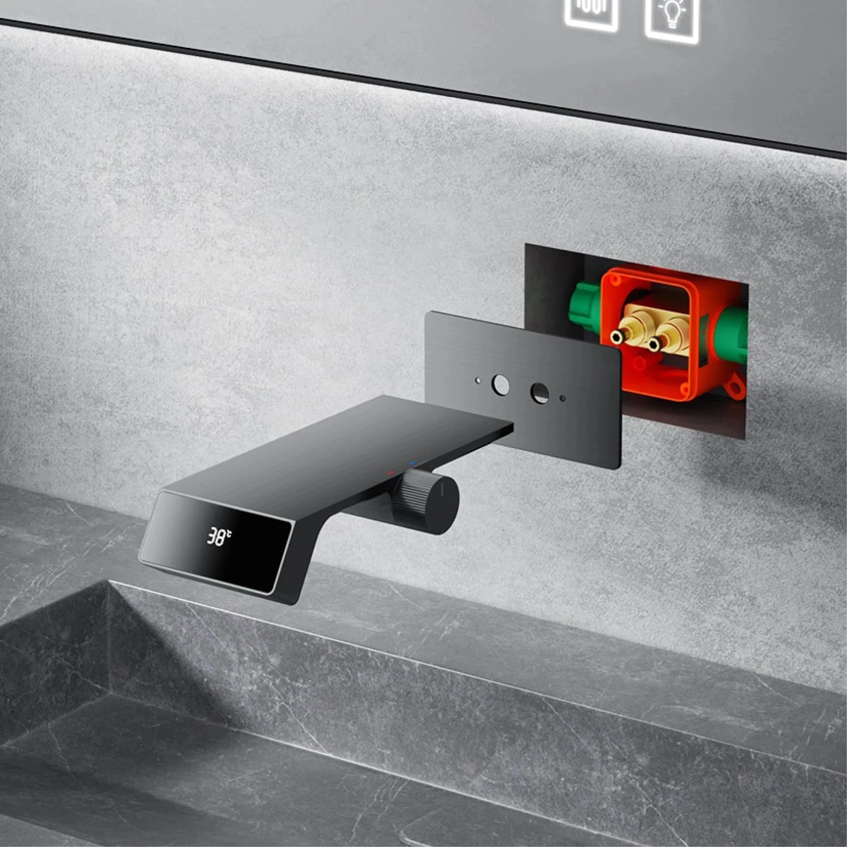 Torneira Banheiro Digital Moofer Clean Alto Padrão Torneira Banheiro Digital Moofer Clean Alto Padrão Artificio Lar 