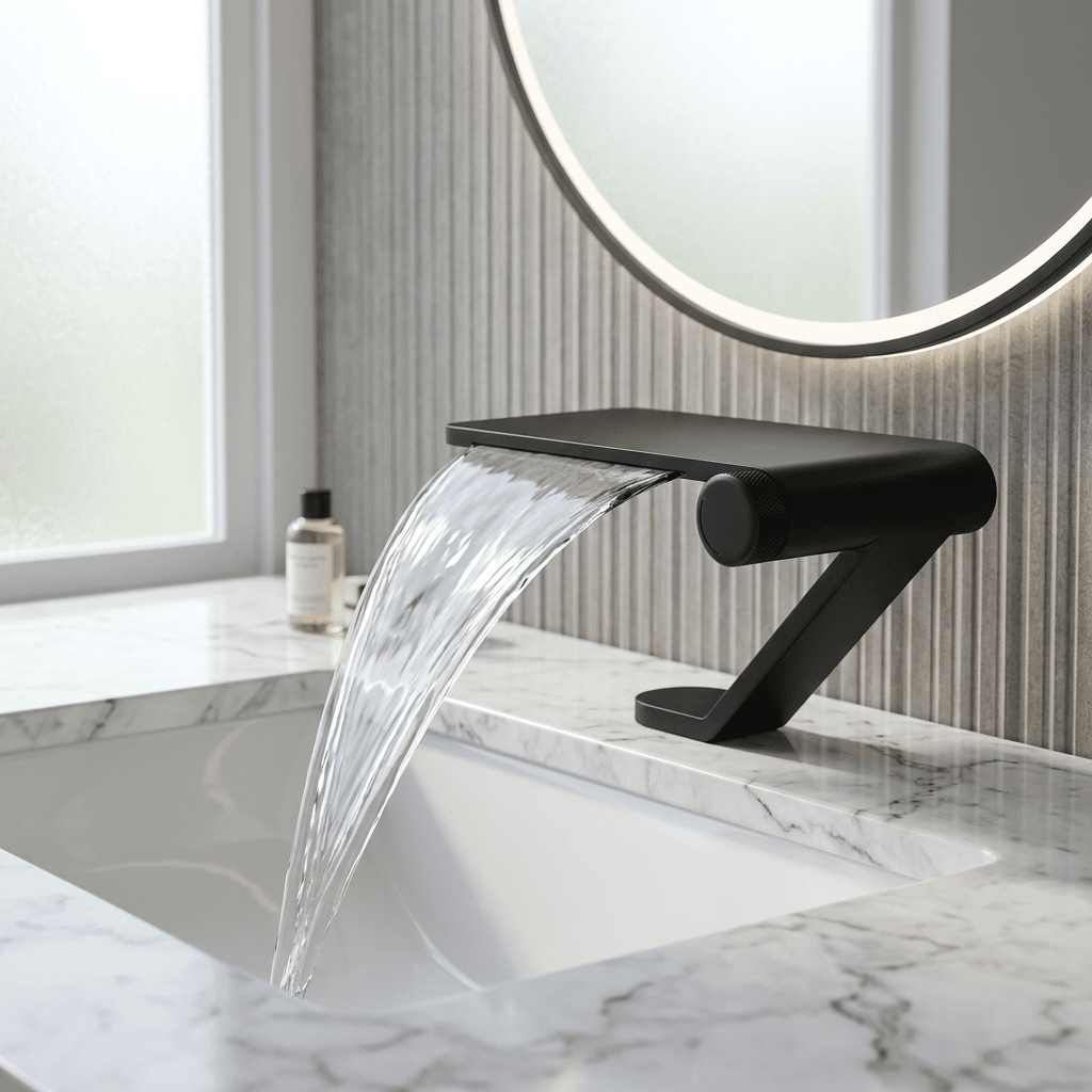 Torneira Cascata AquaDesign Torneira Cascata AquaDesign Artificio Lar Preto Fosco 