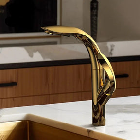 Torneira Cozinha Gourmet Dourado Elixir Alto Padrão Torneira Cozinha Gourmet Dourado Elixir Alto Padrão Artificio Lar 