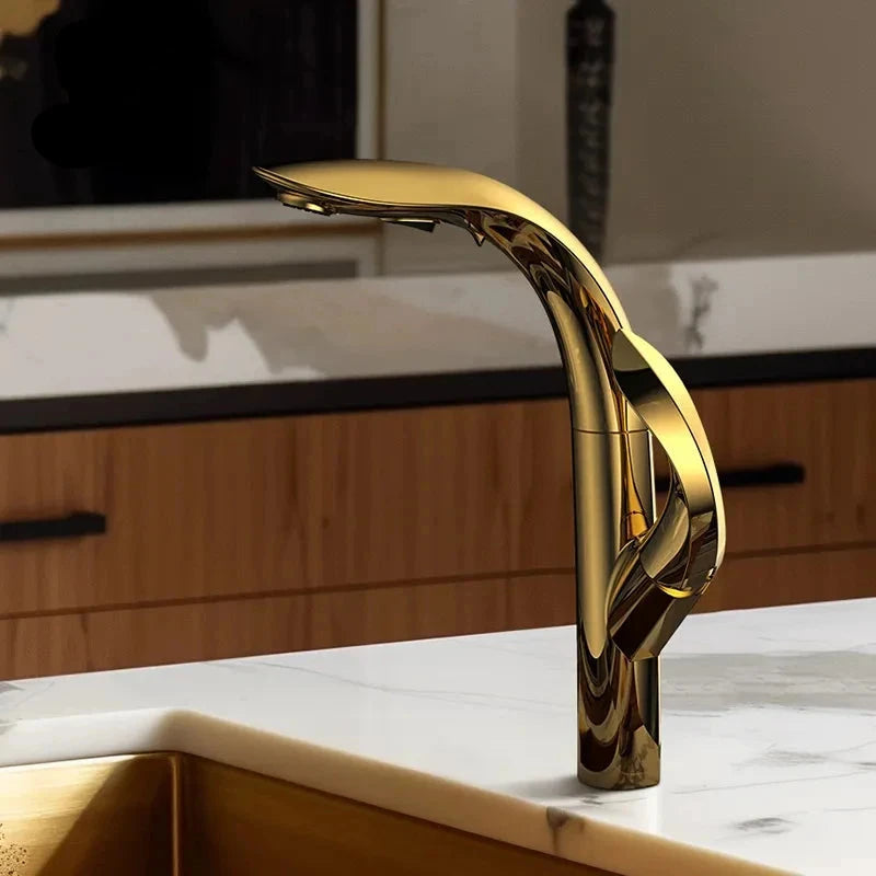 Torneira Cozinha Gourmet Dourado Elixir Alto Padrão Torneira Cozinha Gourmet Dourado Elixir Alto Padrão Artificio Lar 