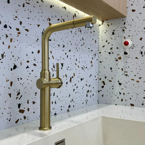 Torneira Cozinha Gourmet Meduzza Premium Torneira Cozinha Gourmet Meduzza Premium Artificio Lar Dourado Escovado 