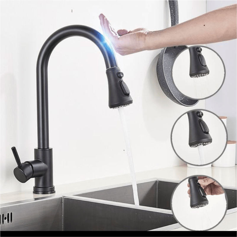 Torneira Cozinha Touch Sprayer Colors Torneira Online All Black 