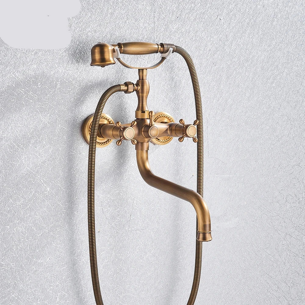 Torneira de Parede Para Banheira Antique Oldkuty Torneira de Parede Para Banheira Antique Oldkuty Artificio Lar Dourado Entrega de 7 a 12 Dias 