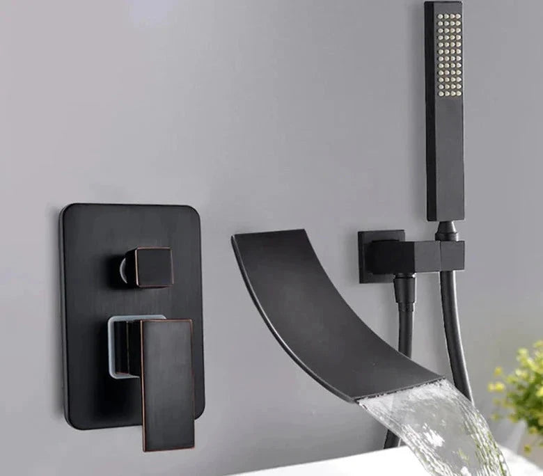 Torneira De Parede Para Banheira Misturador AquaStream Luxe Monocomando Torneira De Parede Para Banheira Misturador AquaStream Luxe Monocomando Artificio Lar 