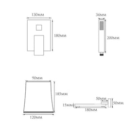 Torneira De Parede Para Banheira Misturador AquaStream Luxe Monocomando Torneira De Parede Para Banheira Misturador AquaStream Luxe Monocomando Artificio Lar 