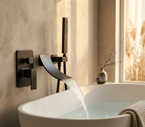 Torneira De Parede Para Banheira Misturador AquaStream Luxe Monocomando Torneira De Parede Para Banheira Misturador AquaStream Luxe Monocomando Artificio Lar 