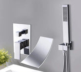 Torneira De Parede Para Banheira Misturador AquaStream Luxe Monocomando Torneira De Parede Para Banheira Misturador AquaStream Luxe Monocomando Artificio Lar Cromado 