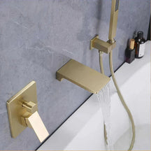 Torneira De Parede Para Banheira Misturador HydroLux Elite Monocomando Torneira De Parede Para Banheira Misturador HydroLux Elite Monocomando Artificio Lar Dourado 