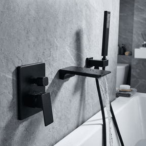 Torneira De Parede Para Banheira Misturador HydroLux Elite Monocomando Torneira De Parede Para Banheira Misturador HydroLux Elite Monocomando Artificio Lar Preto 