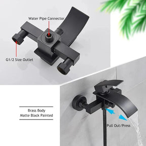 Torneira De Parede Para Banheira Misturador Monocomando HydroGlow Torneiras Artificio Lar 