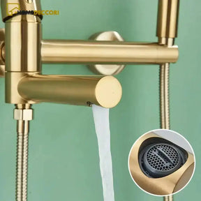 Torneira De Parede Para Banheira Monocomando Com Ducha Manual Troover Torneira De Parede Para Banheira Monocomando Com Ducha Manual Troover Artificio Lar 