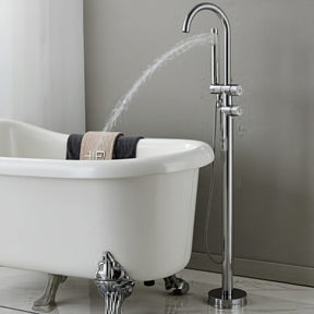 Torneira De Piso Para Banheira Misturador Monocomando Contemporâneo Danley Cromado Torneira De Piso Para Banheira Misturador Monocomando Contemporâneo Danley Cromado Artificio Lar 