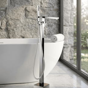 Torneira De Piso Para Banheira Misturador Pedestal Cromado Banheira Crockt Torneira De Piso Para Banheira Misturador Pedestal Cromado Banheira Crockt Artificio Lar 