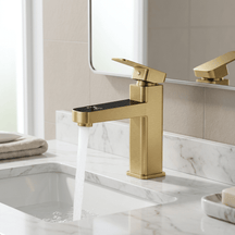 Torneira Digital Nirella Bathroom Cabinets Artificio Lar Dourado Escovado 