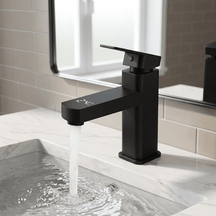 Torneira Digital Nirella Bathroom Cabinets Artificio Lar Preto Fosco 