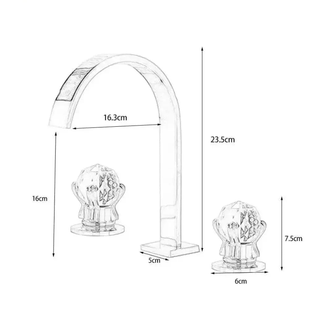 Torneira Duplo comando Banheiro Luxor Cristal Torneira Duplo comando Banheiro Luxor Cristal Artificio Lar 