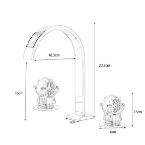 Torneira Duplo comando Banheiro Luxor Cristal Torneira Duplo comando Banheiro Luxor Cristal Artificio Lar 