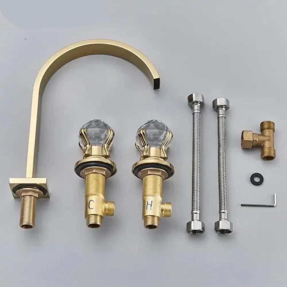 Torneira Duplo comando Banheiro Luxor Cristal Torneira Duplo comando Banheiro Luxor Cristal Artificio Lar 