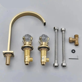 Torneira Duplo comando Banheiro Luxor Cristal Torneira Duplo comando Banheiro Luxor Cristal Artificio Lar 