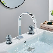 Torneira Duplo comando Banheiro Luxor Cristal Torneira Duplo comando Banheiro Luxor Cristal Artificio Lar Cromado 