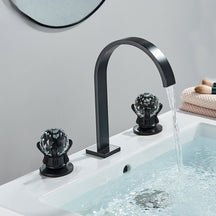 Torneira Duplo comando Banheiro Luxor Cristal Torneira Duplo comando Banheiro Luxor Cristal Artificio Lar Preto Fosco 