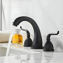 Torneira DuploComando Cristal Duplocomando Banheiro Lavatório Mercy Torneira DuploComando Cristal Duplocomando Banheiro Lavatório Mercy Artificio Lar Preto Fosco A 