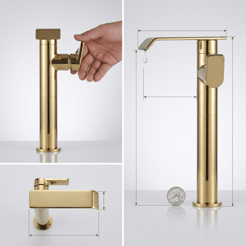 Torneira Elegance Gold 360 Torneira Elegance Gold 360 Artificio Lar 