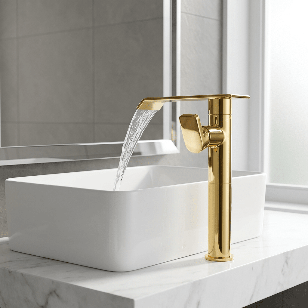 Torneira Elegance Gold 360 Torneira Elegance Gold 360 Artificio Lar Dourado 
