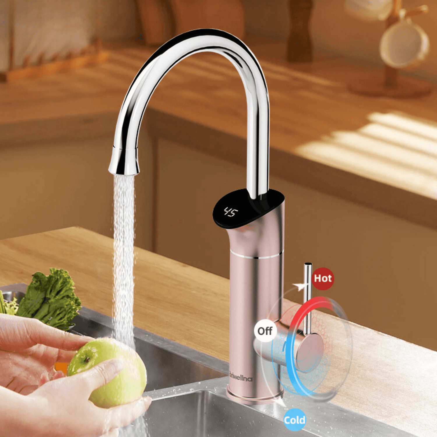 Torneira Elétrica Para Cozinha Bancada Visor Display 220v Perugia