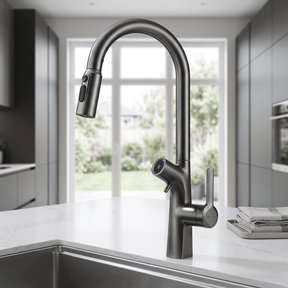 Torneira Gourmet AquaPura Dourada Kitchen Hutches Artificio Lar 